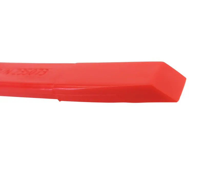 235073 Red Ergonomic 6.60" Double Edge (0.50" & 1.20") Celcon Plastic Sealant Scraper 1