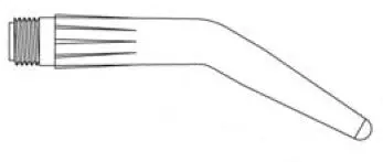700050 Model 410 45° Bend, 1-1/2" Long Nozzle 1