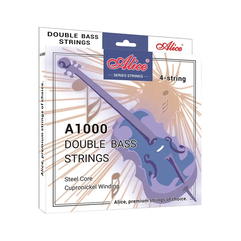 A1000 Double Bass String Set, Steel Core, Cupronickel Winding 1