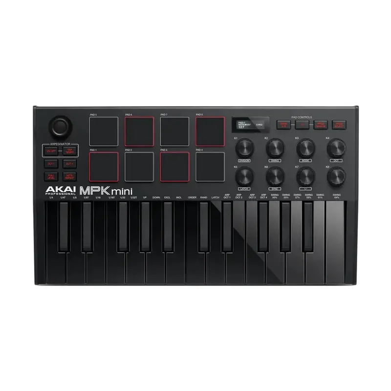 Akai Professional Mpk Mini Mk Iii Limited Edition Black On Black 25-Key Keyboard Controller 1