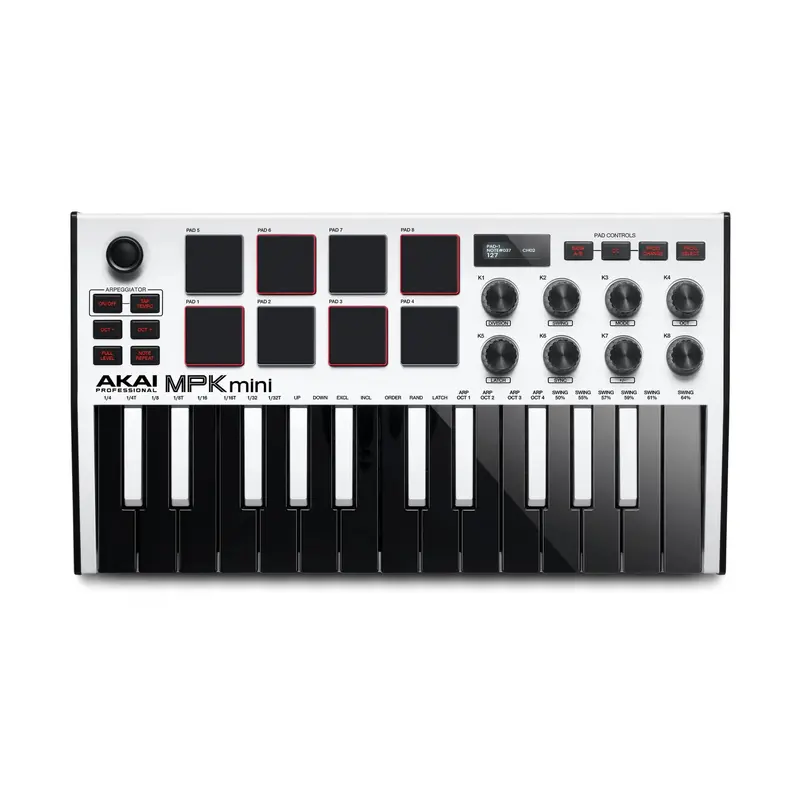Akai Professional Mpk Mini Mk Iii Limited Edition White 25-Key Keyboard Controller 1