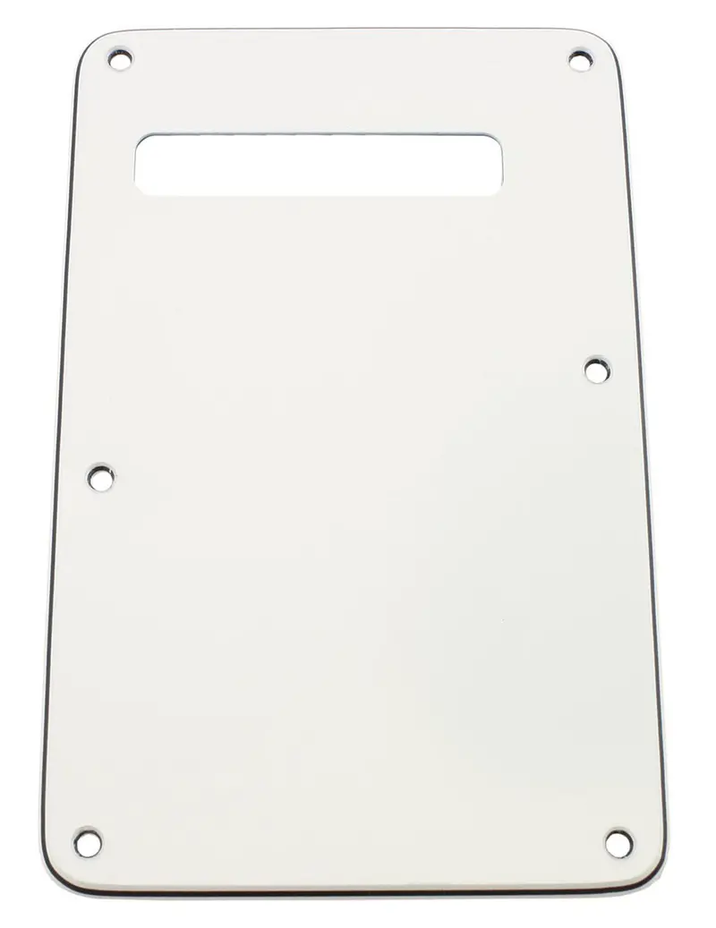 Allparts Slotted Tremolo Spring Cover Backplate - White 1
