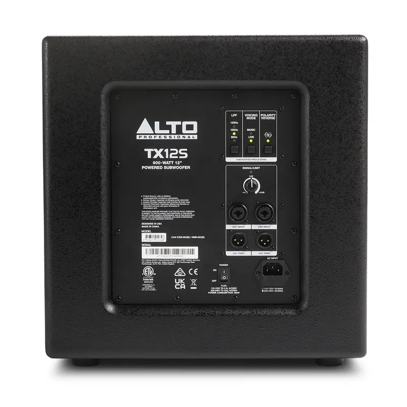 Alto Professional Tx12s 900-Watt 12" Powered Subwoofer 2