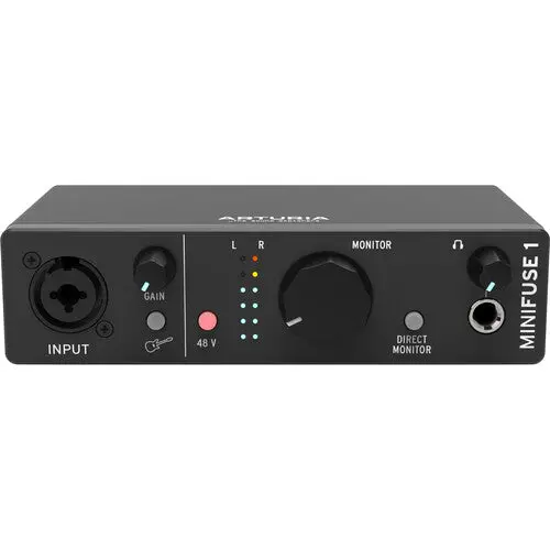 Arturia Minifuse 1 Portable 1X2 Usb Audio Interface (Black) 1