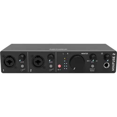 Arturia Minifuse 2 Portable 2X2 Usb Type-C Audio/Midi Interface (Black) 1