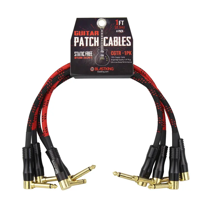 Blastking 1' Guitar Patch Cables 4-Pack – Cgtr-1Pk 1
