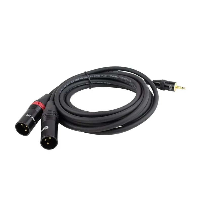 Blastking 10 Ft Dual Xlr Male To 1/8" Balanced Plug Cable – C2xlrm35b 1