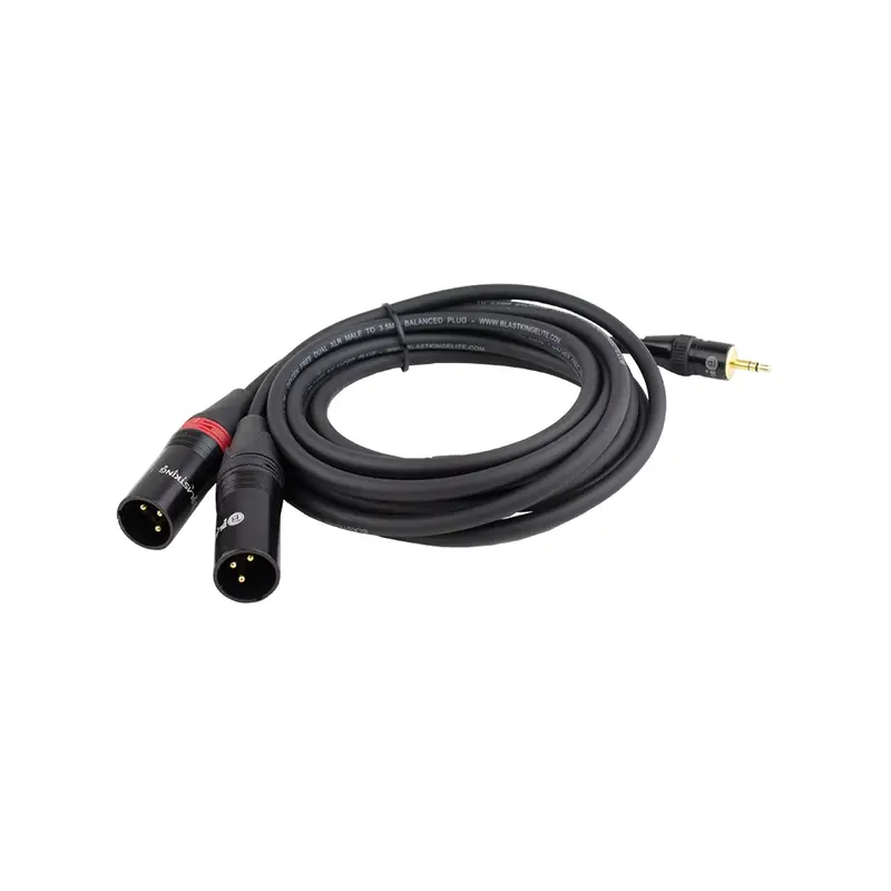 Blastking 25 Ft Dual Xlr Male To 1/8" Balanced Plug Cable – C2xlrm35b 1