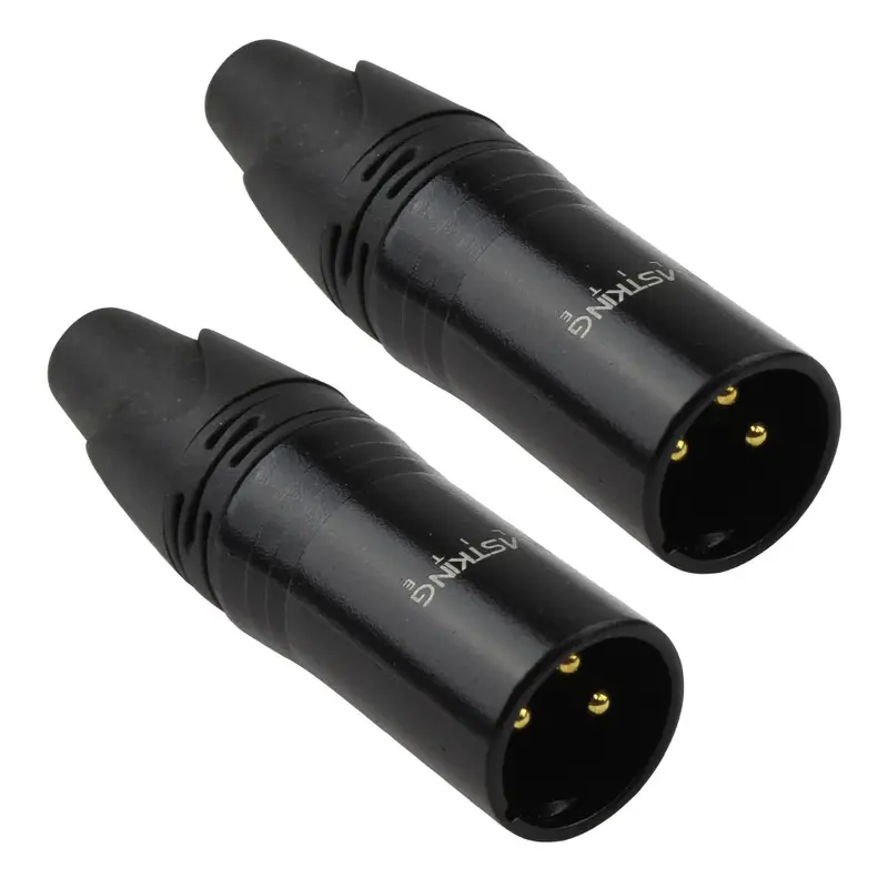 Blastking 3 Pin Male Xlr Connector Gold Plated - Pair 1