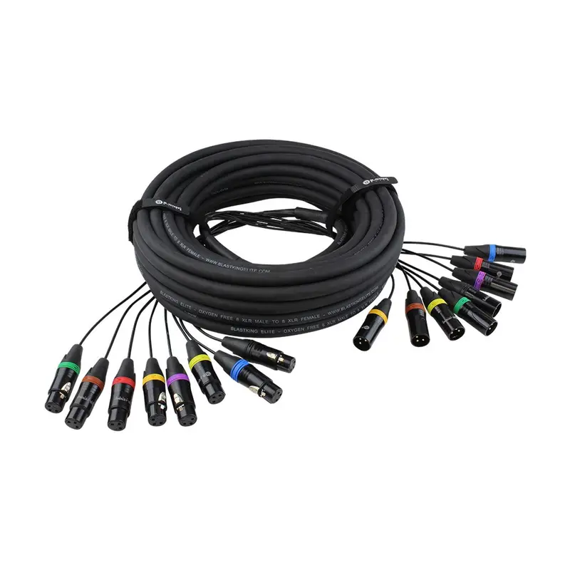 Blastking 50' 8 Xlr Male To 8 Xlr Female Cable – C8xlrmf 1
