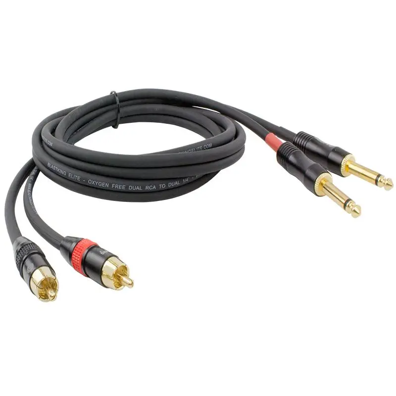 Blastking C2r2q 25 Ft. Dual Rca To Dual 1/4" Cable 1