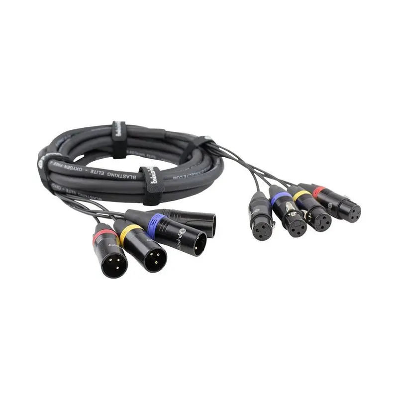 Blastking C4xlrmf Xlr Male To 4 Xlr Female Cable -50Ft 1