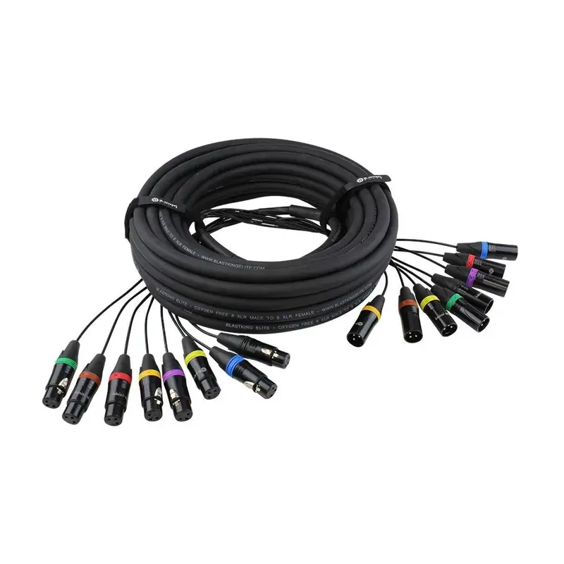 Blastking C8xlrmf 8 Xlr Male To 8 Xlr Female Cable -100Ft 1