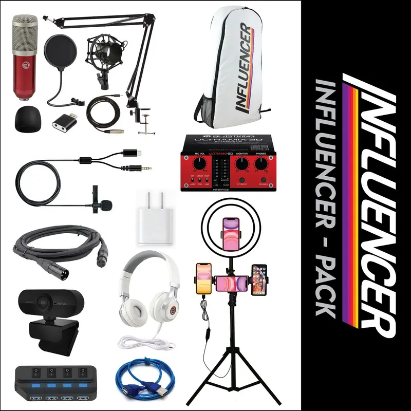 Blastking Influencer Complete Recording Pack - Red 1