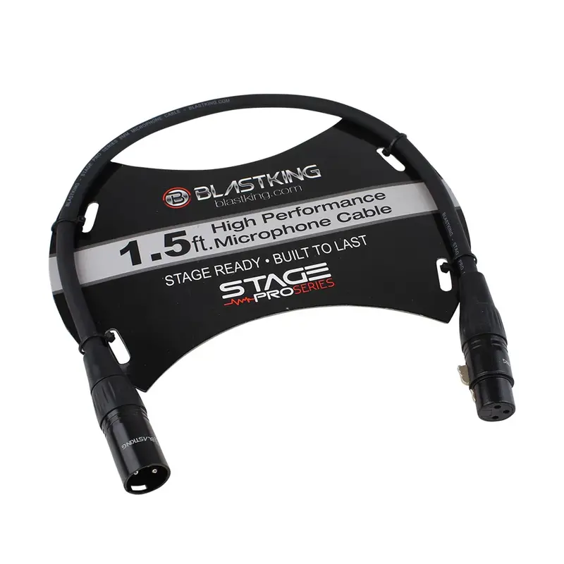 Blastking Xlr Male To Xlr Female 1.5 Ft. Microphone Cable - Sp1.5Xlr 1