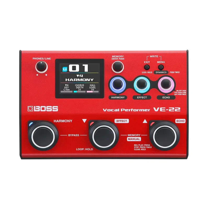 Boss Ve-22 Vocal Effects And Looper Pedal 1
