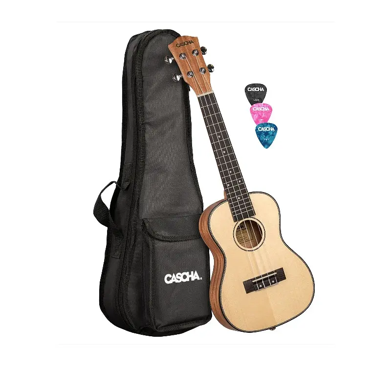 Cascha Hh2151 Concert Mahogany Ukulele Set 1