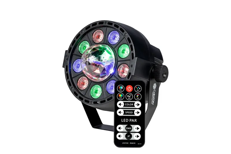 Colorkey Party Light Fx Compact Tricolor Led Swirling Beam 1