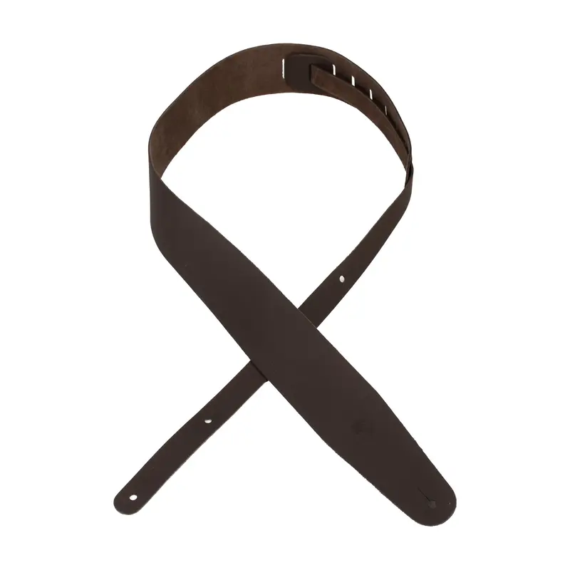 D'addario 2.5-Inch Basic Classic Leather Guitar Strap Adjustable 44.5" To 53" - Brown 1