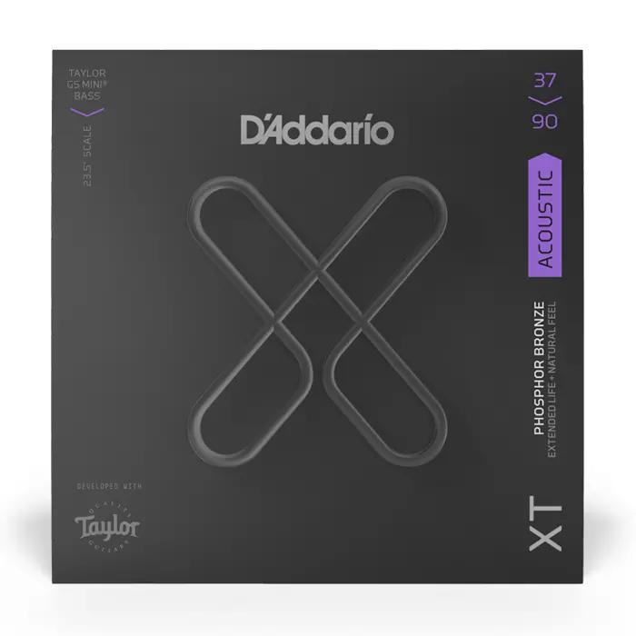 D'addario 37-90 Custom Light Taylor Gs Mini Coated Acoustic Bass Strings 1