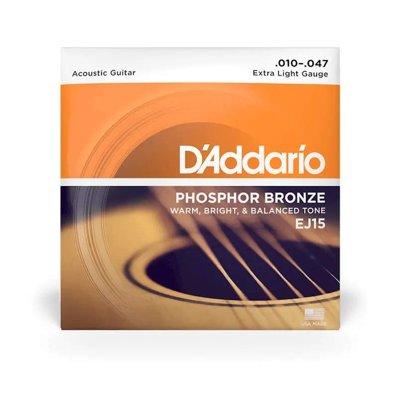 D'addario Ej15 Phosphor Bronze Extra Light 10-47 Acoustic String Set 1