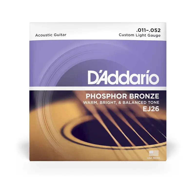D'addario Ej26 Phosphor Bronze Custom Light Acoustic Guitar Strings 1