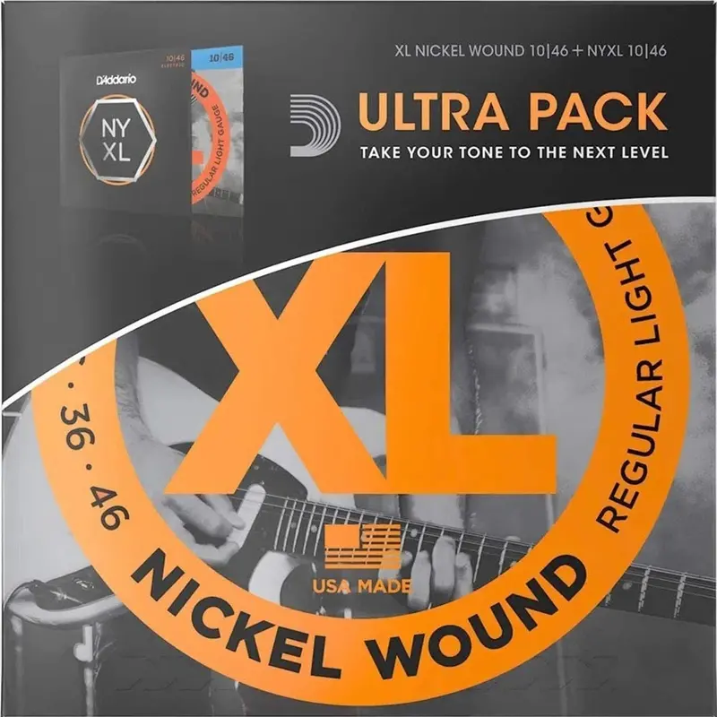 D'addario Exl110 / Nyxl1046 Ultra Pack 10-46 Nyxl And Exl Bundle Electric Guitar String 10-46 1
