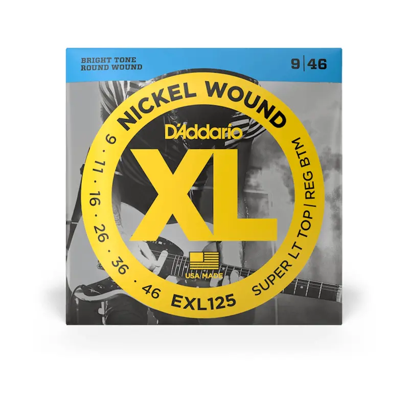 D'addario Exl125 Xl Nickel Wound Electric Guitar Strings - .009-.046 Super Light Top/Regular Bottom 1