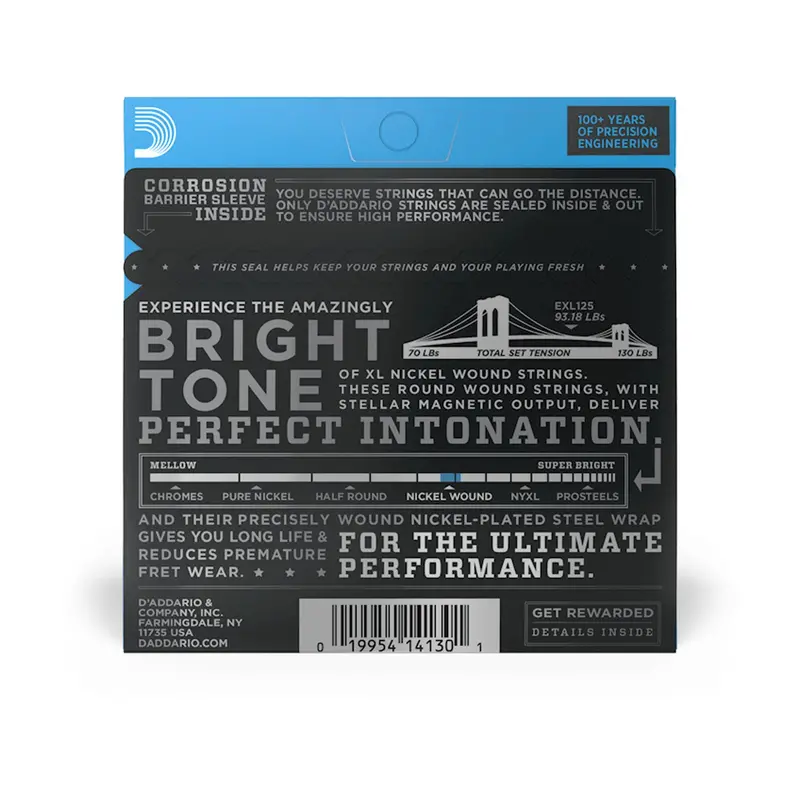 D'addario Exl125 Xl Nickel Wound Electric Guitar Strings - .009-.046 Super Light Top/Regular Bottom 2