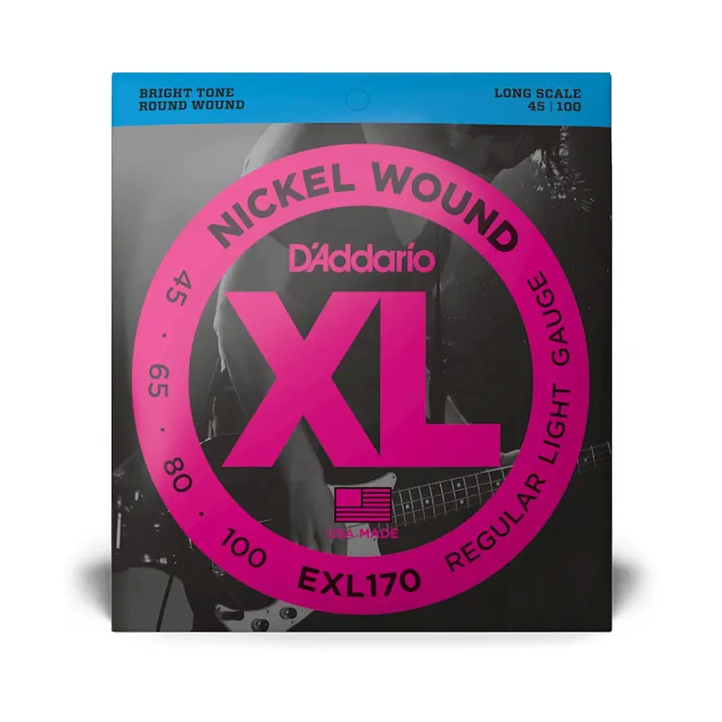 D'addario Exl170 Nickel Wound Bright Round Wound Electric Bass Strings 1