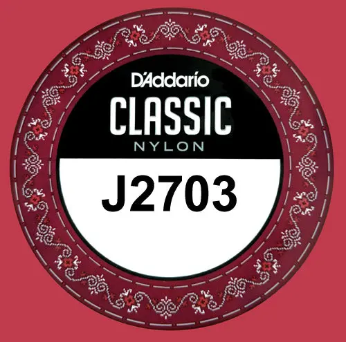 D'addario J2703 Classic Clear Nylon Normal Tension 3Rd-G Single String 1