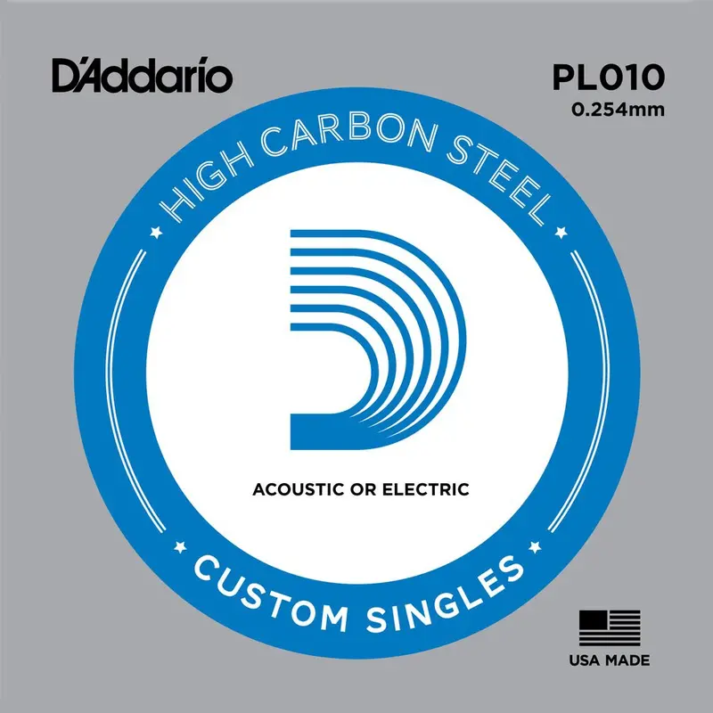 D'addario Plain Steel Ball End .010 In. Single String 1