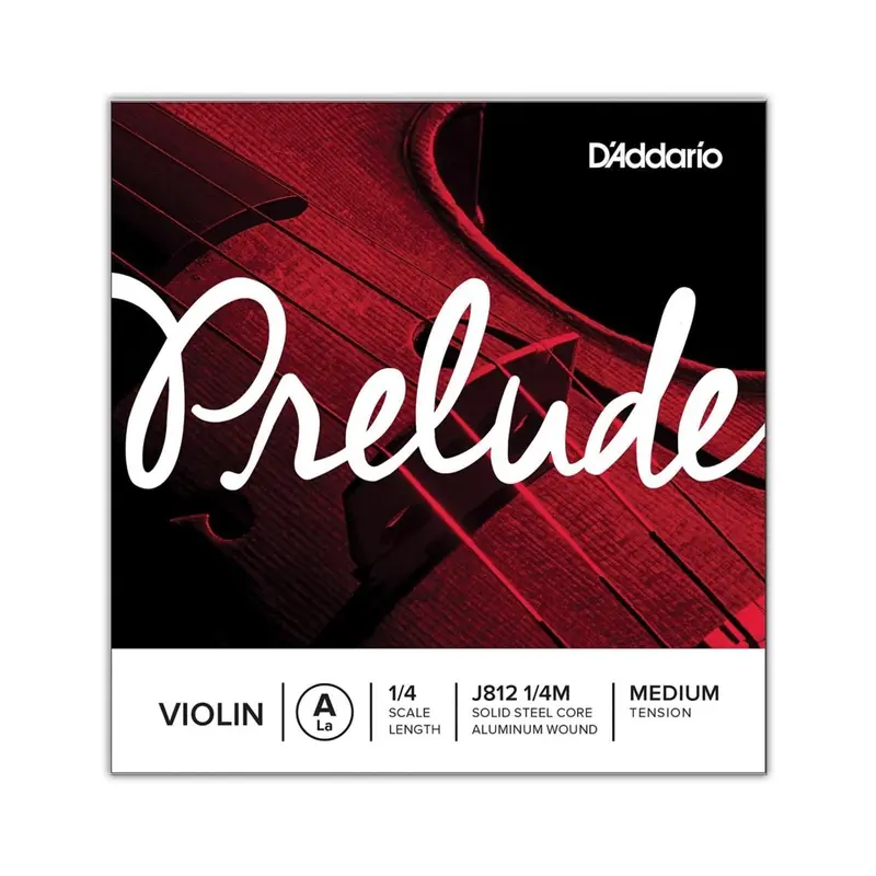 D'addario Prelude Violin Single A String, 1/4 Scale, Medium Tension 1