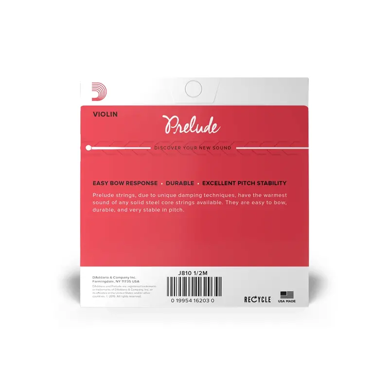 D'addario Prelude Violin String Set, 1/2 Scale, Medium Tension 2