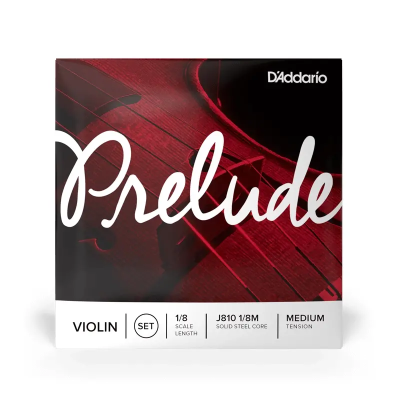 D'addario Prelude Violin String Set, 1/8 Scale, Medium Tension 1