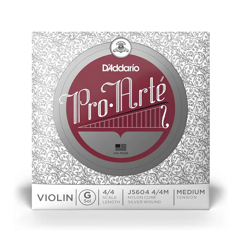 D'addario Pro-Arté 4/4 Scale Medium Tension Single G String For Violin 1
