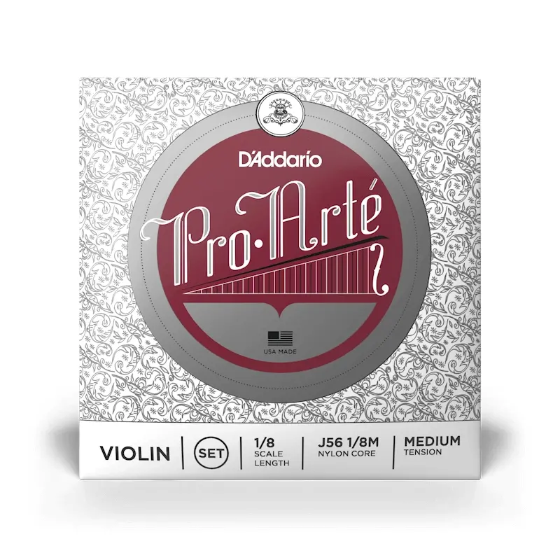 D'addario Pro-Arté Violin String Set, 1/8 Scale, Medium Tension 1