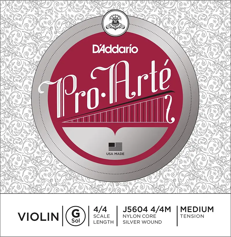 D'addario Proarte Violin G 4/4 Medium Tension J5604 4/4M Single String 1