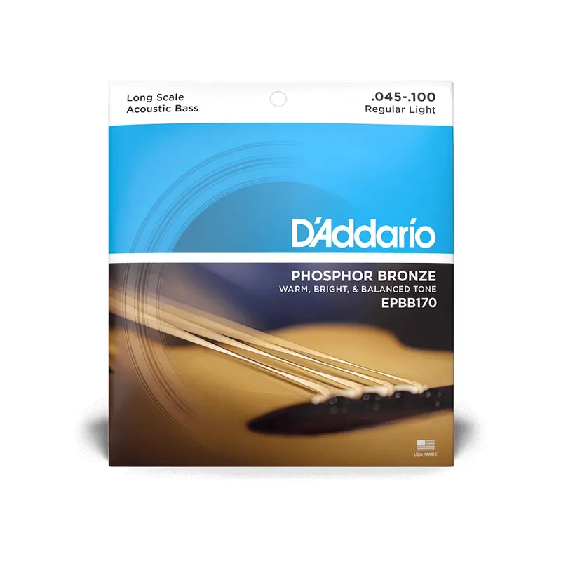 D'addario Regular Light Long Scale Acoustic Bass Strings 45-100 1