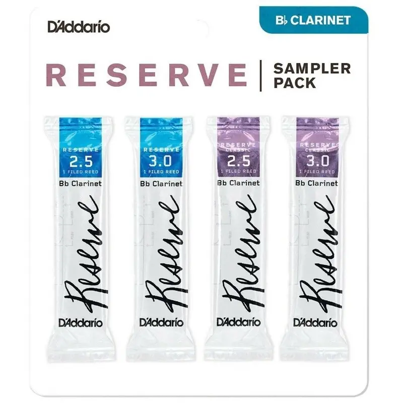 D’Addario Reserve Bb Clarinet Reeds Sampler Pack- #2.5-3 1