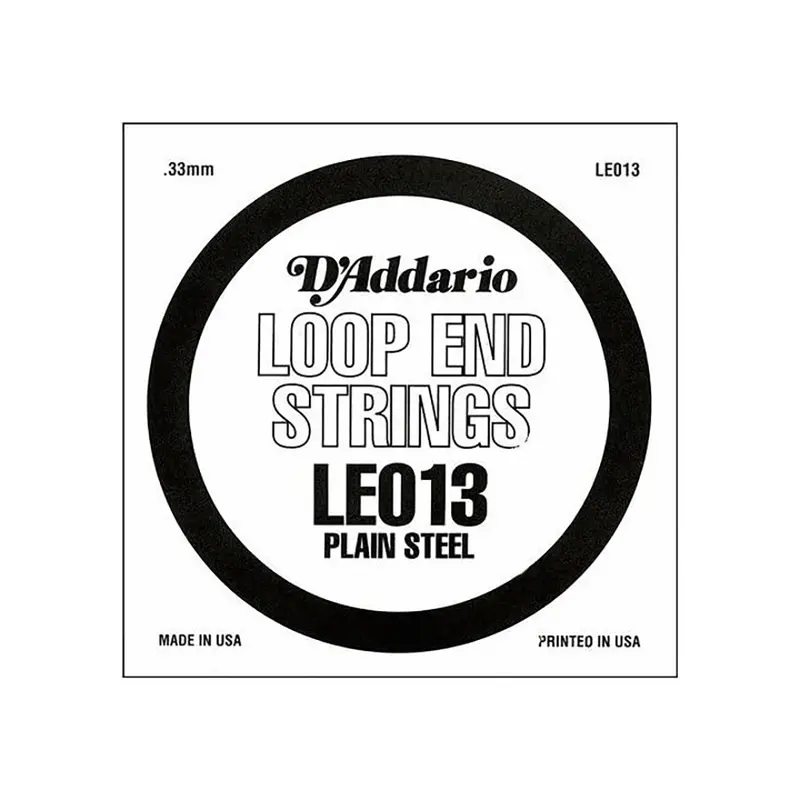 D'addario Single Plain Steel 013 Loop End 1