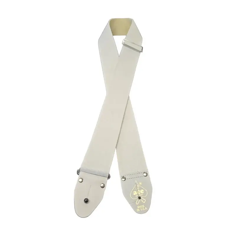 D'andrea Ace 2" Vintage Reissue Guitar Strap - White On White Weave 1