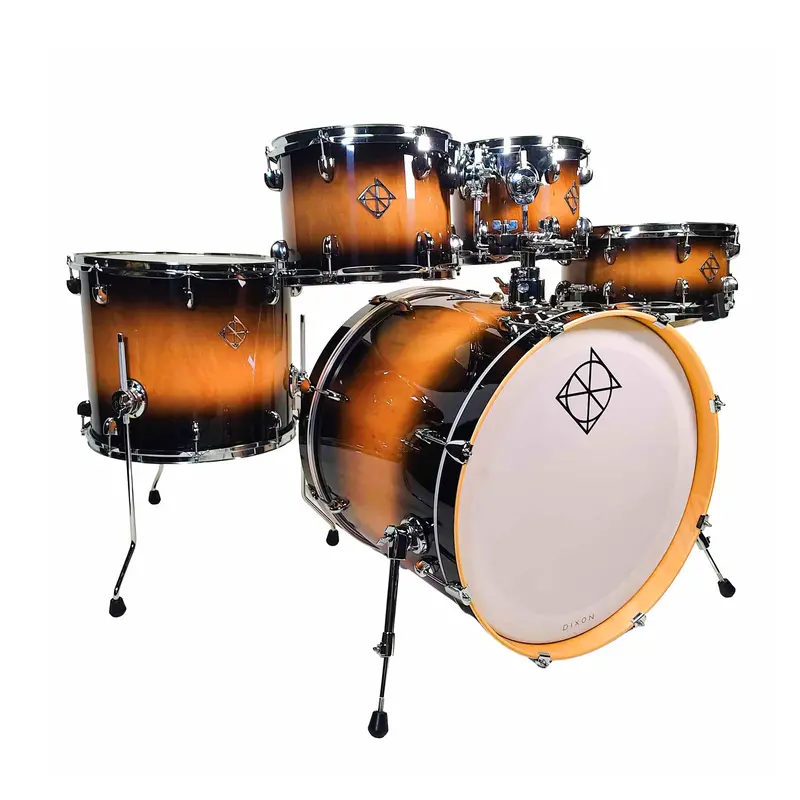 Dixon Fuse Maple Wood Series 5 Pc Shell Pack - Gloss Brown Burst 1