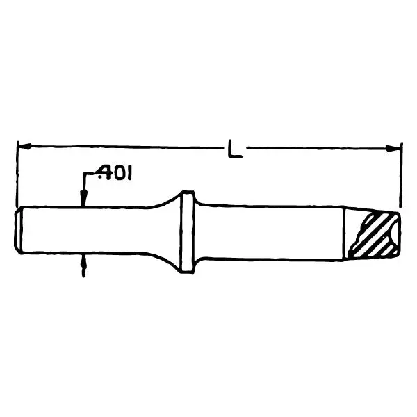 Dl11-4703 - 0.401" Shank Straight Standard Rivet Set 5 1/2" Length 3/32" Cupping Universal An470 2
