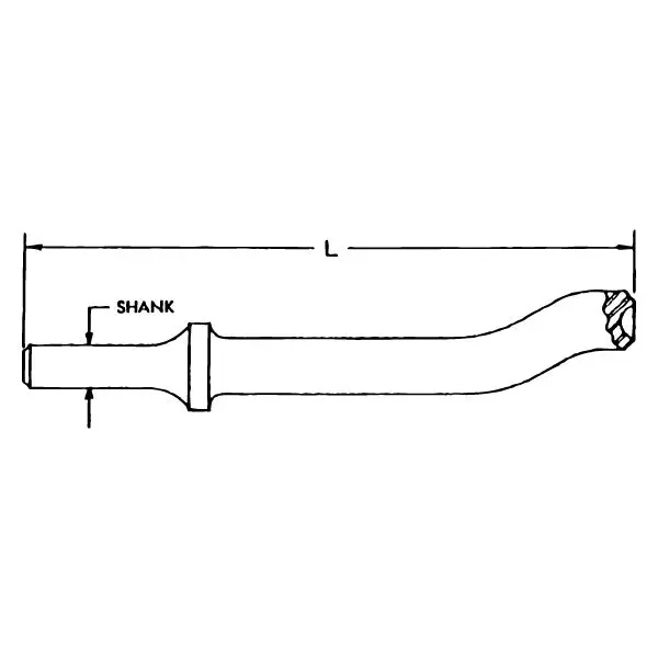 Dl132-4558 - 0.498" Shank Offset Double Offset Rivet Set 5 1/2" Length 1/4" Cupping Brazier An455 2