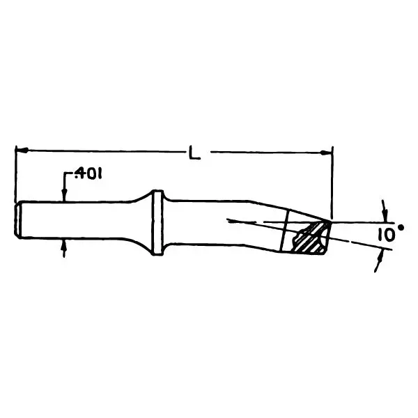 Dl22-4305 - 0.401" Shank Offset Standard Rivet Set 7 1/2" Length 5/32" Cupping Round An430 2