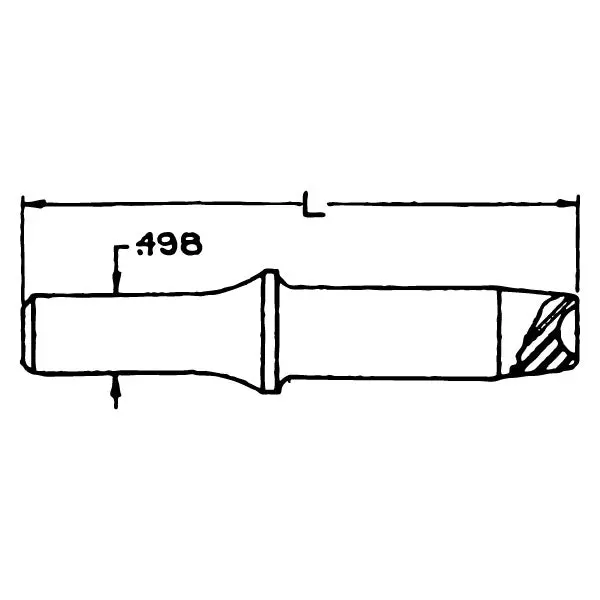 Dl35-4425 - 0.498" Shank Straight Standard Rivet Set Custom" Length 5/32" Cupping Flat An442 2