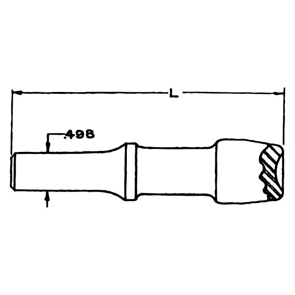 Dl72-44210 - 0.498" Shank Straight Bell Rivet Set 7 1/2" Length 5/16" Cupping Flat An442 2