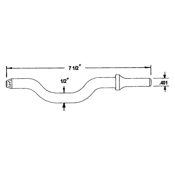 Dlgn-4303 - 0.401" Shank Offset Gooseneck Rivet Set 7 1/2" Length 3/32" Cupping Round An430 2