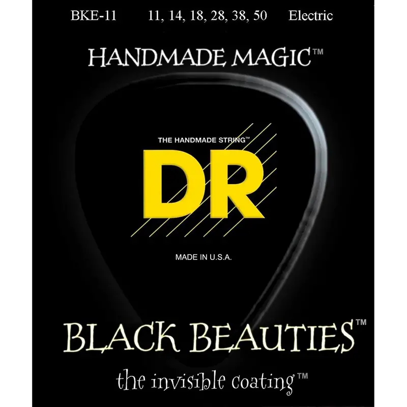 Dr Strings Extra Life Bke-11 Black Beauties Heavy Coated Electric Guitar Strings 1